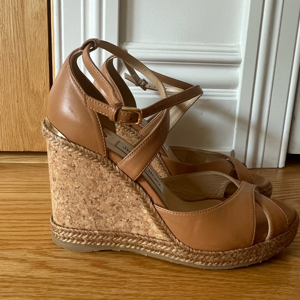 Jimmy Choo Tan Wedges - Picture 5 of 9